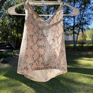 American eagle snake print halter top